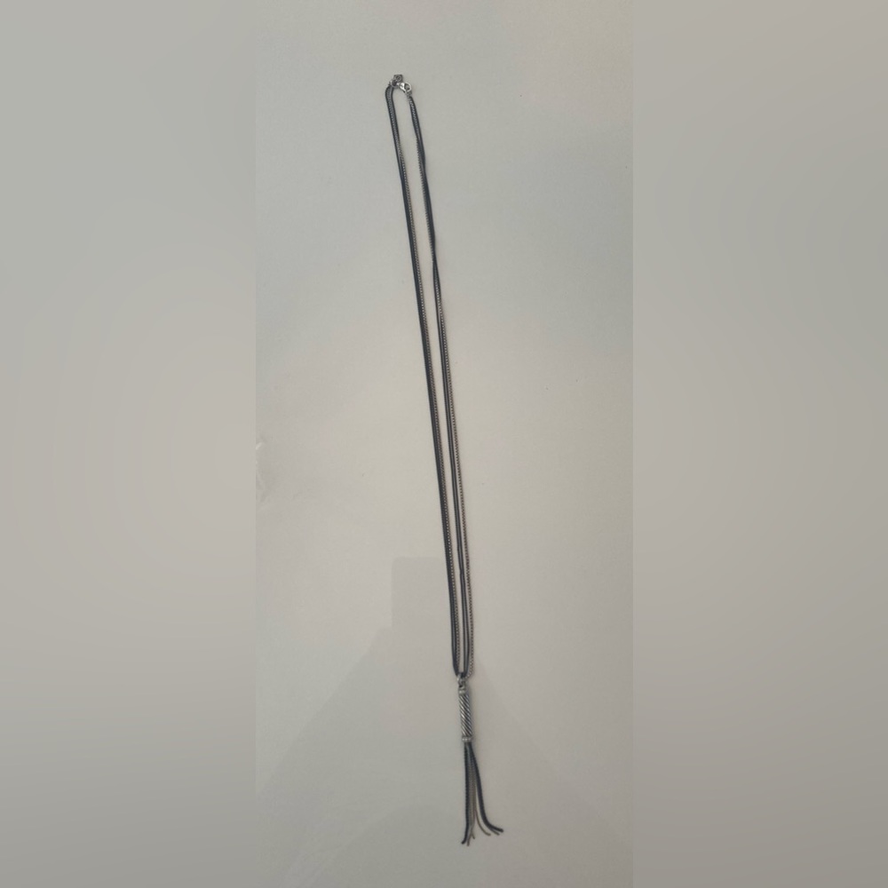 David Yurman Graphite Ice Tassle Pendant Necklace